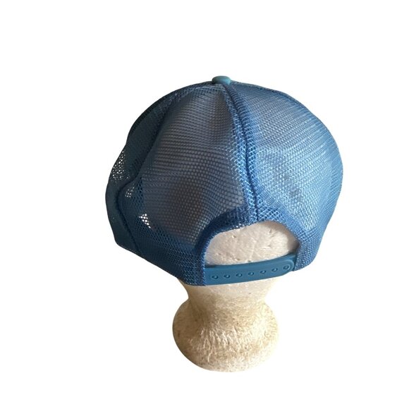 Blue Adult Unisex Mesh Back Trucker Hat With Snapback Closure - Picture 3 of 5